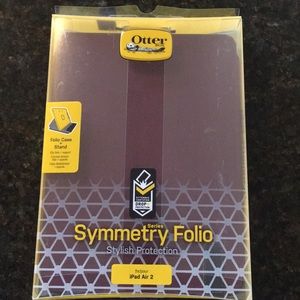 Purple otter box folio case and stand